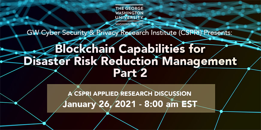 Blockchain Capabilities for Disaster Risk Reduction Management - Part 2
